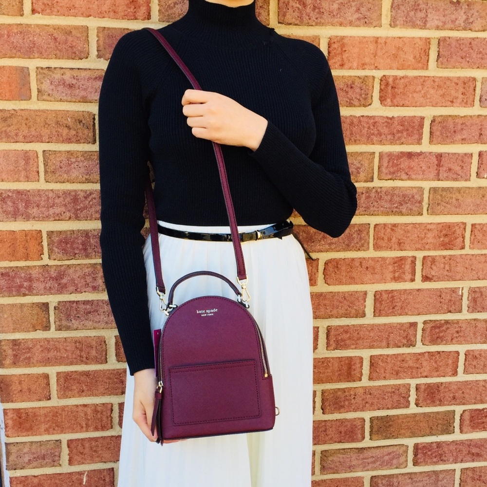 Kate Spade Mini Convertible Backpack Crossbody Bag - Picture 2 of 8